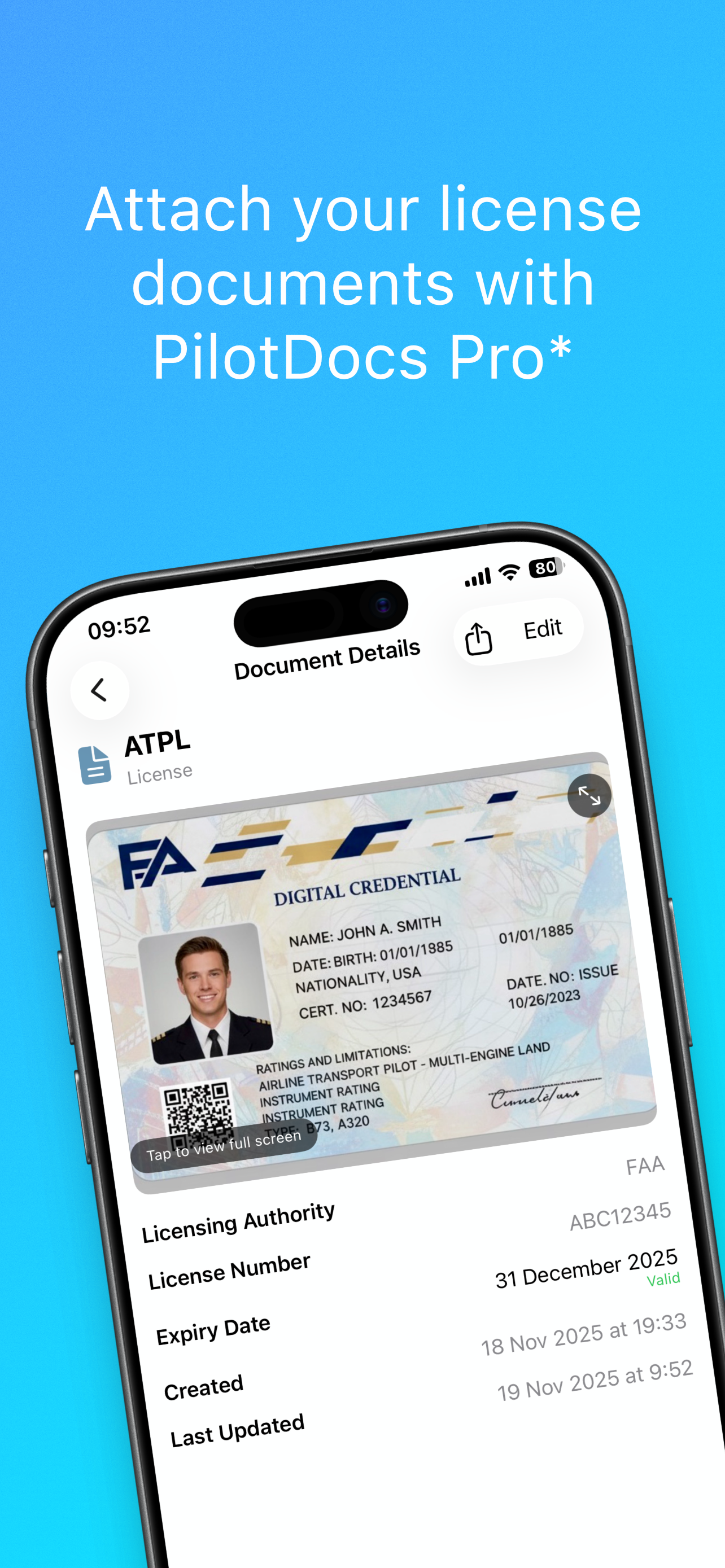 Document Attachment Screenshot